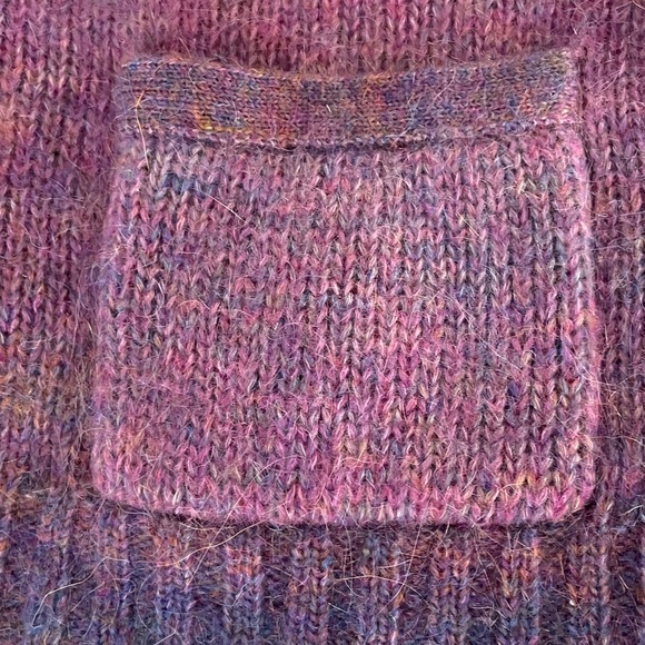 Re/Done 90s Size M Oversized Cardigan Space Dye, Blue/Pink, Retro Sweater - Picture 13 of 17